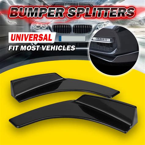 Pcs Universal Front Deflector Car Auto Spoiler Splitter Diffuser