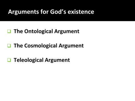 Ppt Arguments For Gods Existence Powerpoint Presentation Free