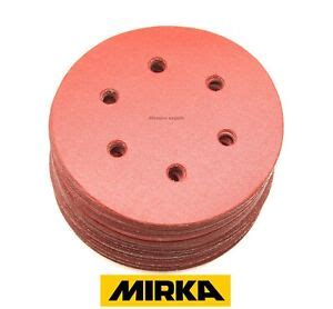 150mm Sanding Discs MIRKA Hook and Loop 6 inch Sandpaper Pads Assorted ...