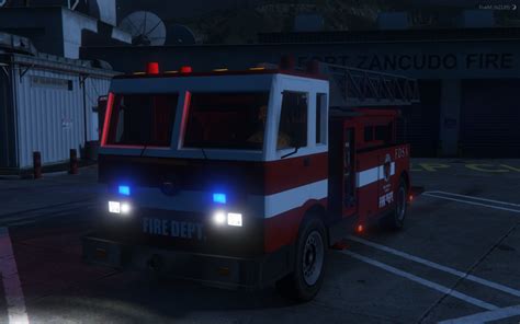 Sf Firetruck From Gtasa Add On Ladder Works Fivem Gta Mods