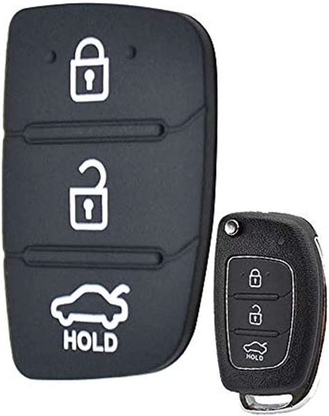 AutoE 2x 3 Button Remote Key Fob Case Rubber Pad For Hyundai I10 I20