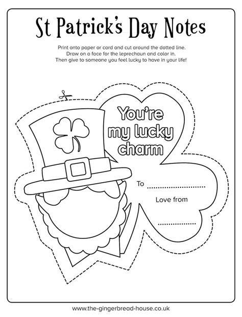 Free St Patricks Day Printable Notes The Gingerbread Uk