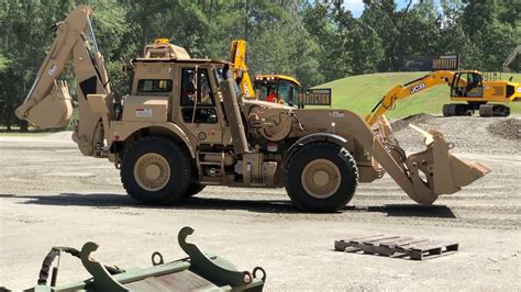 High Speed Hmee Military Backhoes Perform With Jcb Dancing Diggers