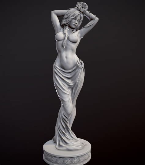 D Model D Stl Naked Woman Drawing File Stl For Priting D Printer And