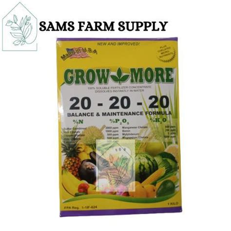 Grow More 20 20 20 1 Kilogram By Sagrex Lazada PH