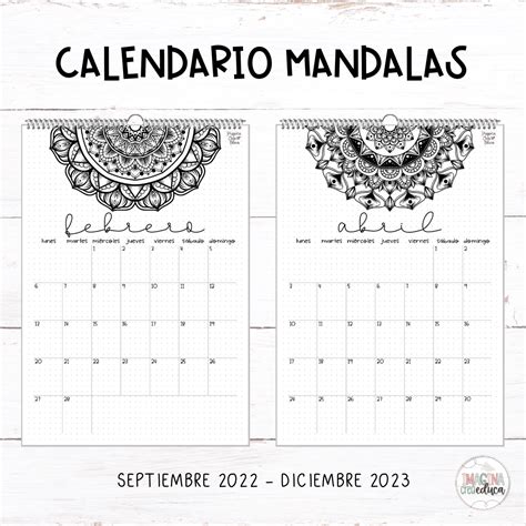 Calendario Mandalas Imagina Crea Educa