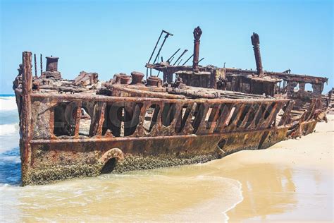 Historic Ss Maheno Wreck Fraser Island Australia Stock Image Colourbox