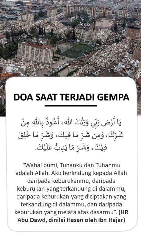 Doa Saat Terjadi Gempa Doa Doa Islam Prayer Quote Islam