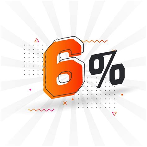 6 discount marketing banner promotion. 6 percent sales promotional ...