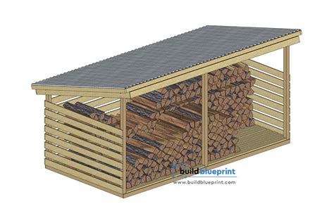 8x16 Firewood Shed Plans Build Blueprint