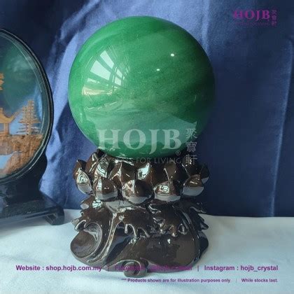 Hojb Natural Aventurine Jade Prosperity Feng Shui Crystal Ball Mm