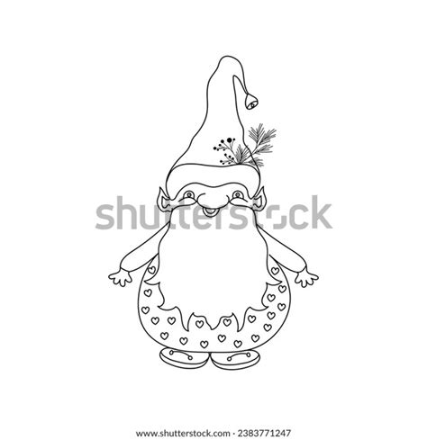 Cute Gnome Doodle Art Character Design Stock Vector (Royalty Free ...