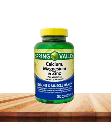 Spring Valley Calcium Magnesium Zinc Plus Vitamin D Coated Caplets