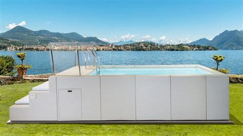 Piscine Luxe Hors Sol Avec Plage Bois Dolce Vita Yacht Laghetto Alès