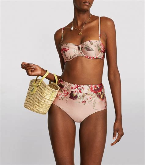 Womens Zimmermann Pink Cassia Balconette Bikini Top Harrods Uk