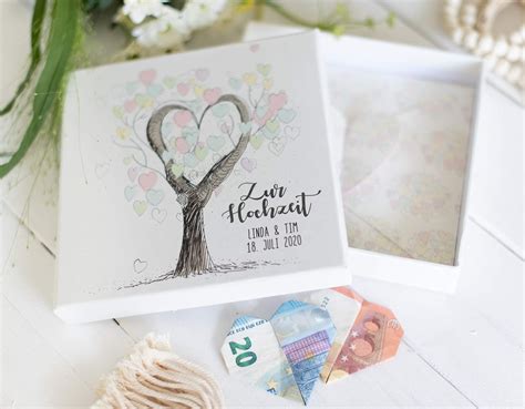 Geldgeschenk Geld Verpackung Zur Hochzeit Personalisierte