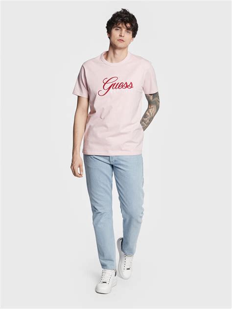 Guess Tricou 3D Embro M3GI25 K8FQ4 Roz Regular Fit Modivo Ro