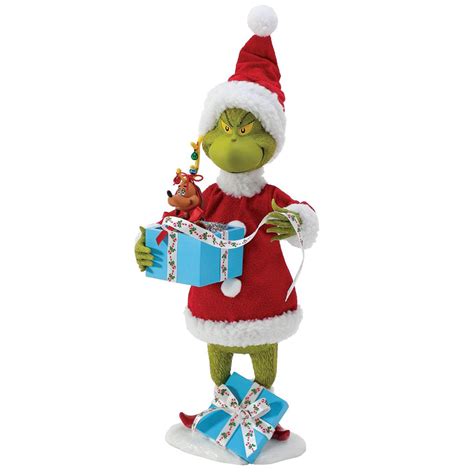 Grinch And Max Present Figurine The Music Box Company