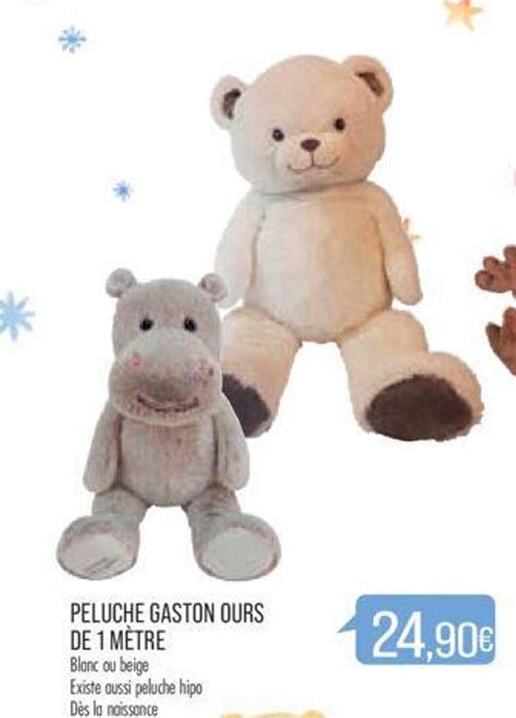 Promo Peluche Gaston Ours De 1 Mètre chez Match iCatalogue fr