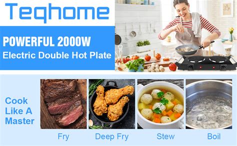 Amazon W Hot Plate Portable Electric Stove Countertop Double Burners W Level