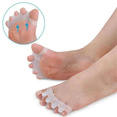 2 Pcs Pair Silicone Foot Care Gel Bunion Protector Toe Separators