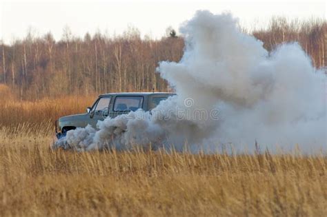 The explosion of car 1. stock photo. Image of forest - 11301148