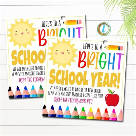 EDITABLE Bright School Year First Day Of School Back To School Teacher