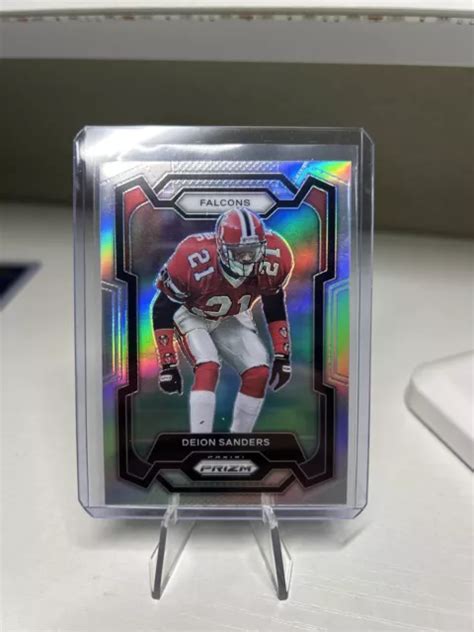 Carte Prizm Argent Deion Sanders Panini Prizm Atlanta Falcons