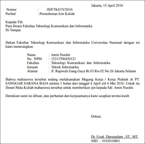 Contoh Surat Permohonan Izin Dari Kampus - Surat permohonan : Desain ... 