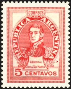 Stamp José Francisco de San Martin 1778 1850 Type II Argentina