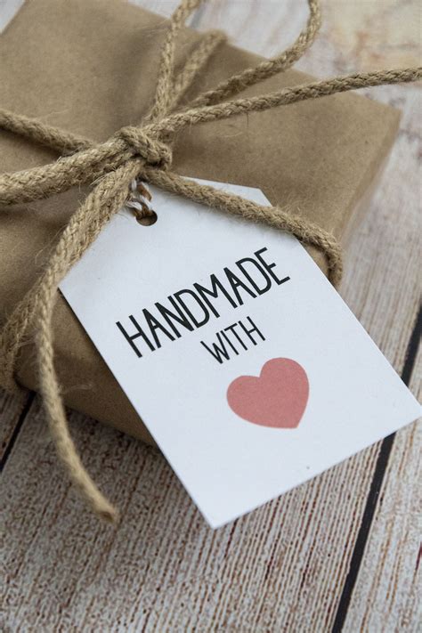 handmade  love  printable gift tags