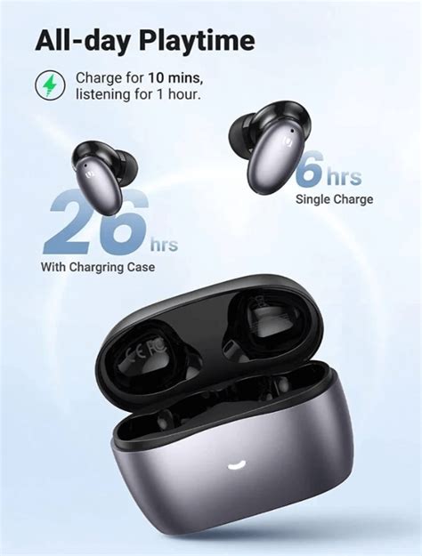 Ugreen Hitune X True Hybrid Active Noise Cancelling Earbuds Gray