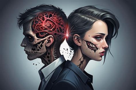 Premium Photo Personality Disorder Concept Illustration