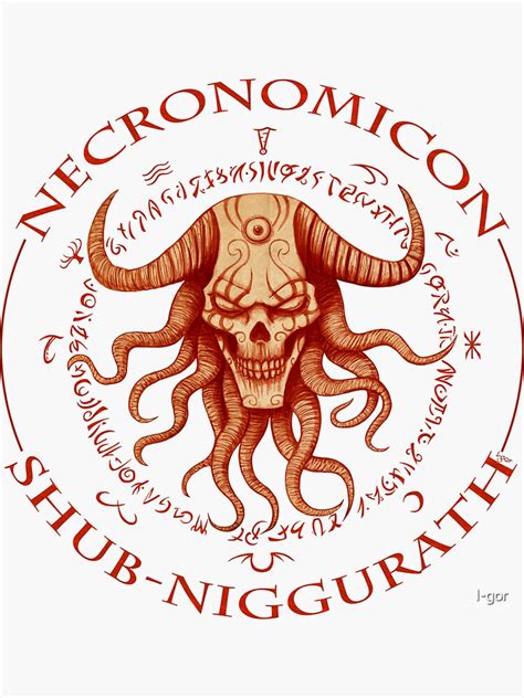 Necronomicon Shub Niggurath Sticker For Sale By I Gor Redbubble