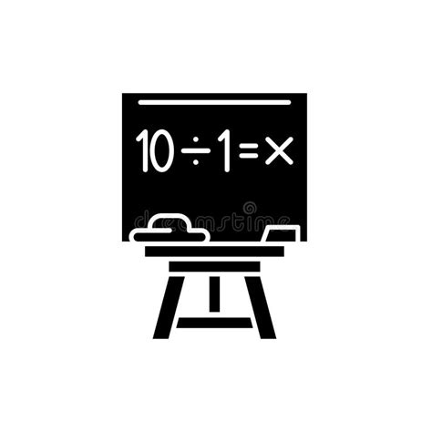 Mathe Schwarze Ikone Vektorzeichen Auf Lokalisiertem Hintergrund