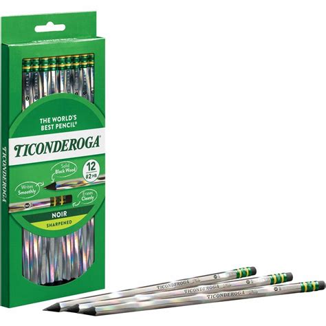 Ticonderoga Noir Pre Sharpened No 2 Pencils Zerbee