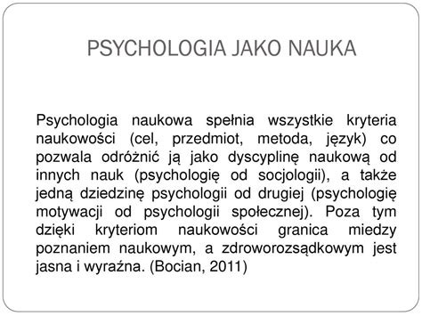 Psychologia Jako Nauka Ppt Pobierz