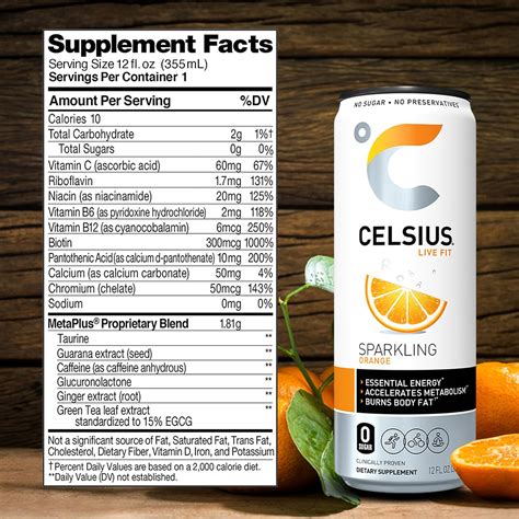 Celsius Sparkling Essential Energy Drink Bebida Energ Tica Sin Az Car