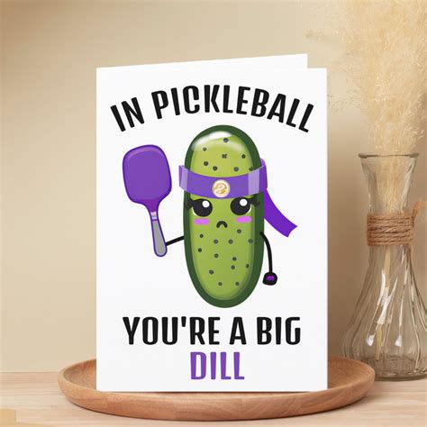 Funny Pickleball Big Dill Pickle Congratulations Thank You Card