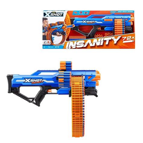 Pistola X Shot Insanity Mad Mega Barrel Con Balas Piletas Juguetes