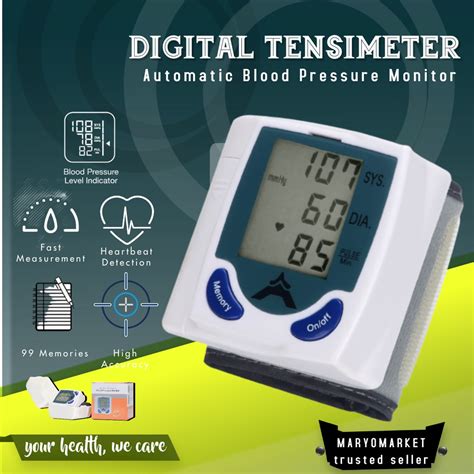 Jual Tensi Pergelangan Tangan Tensimeter Digital Ukur Tekanan Darah