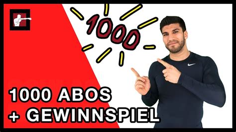 1000 Dank für 1000 Abonnenten Gewinnspiel YouTube