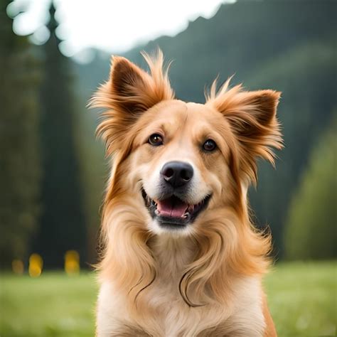 Un Perro Con Nariz Negra Y Cuello Blanco Se Sienta En Un Campo Foto