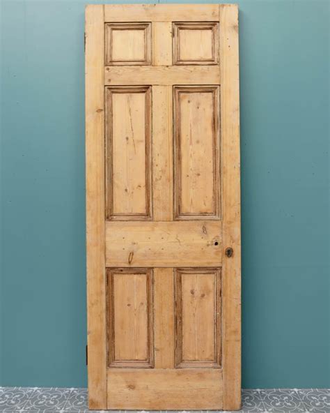 Reclaimed 6 Panel Victorian Pine Internal Or Exterior Door For Sale At