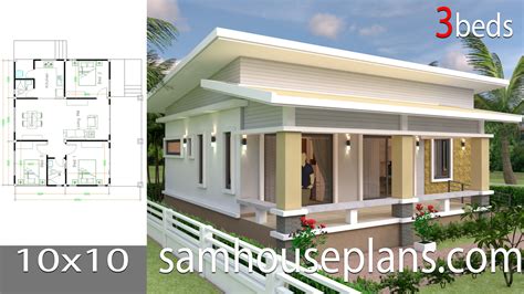 House Design Plans 10x10 With 3 Bedrooms Full Interior House Plans Sam 784