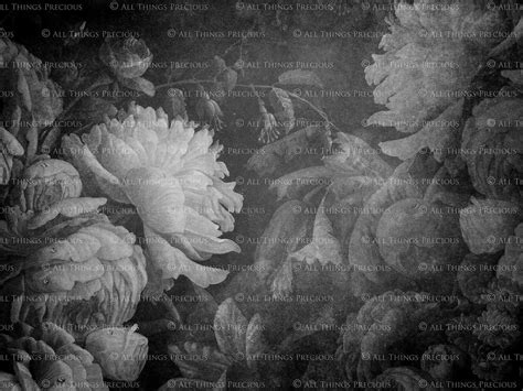 Fine Art Textures Floral Background Monochrome Old Masters Etsy