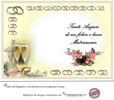 Biglietti Gratis Per Fare Auguri Per Matrimonio Biglietto Da Stampare