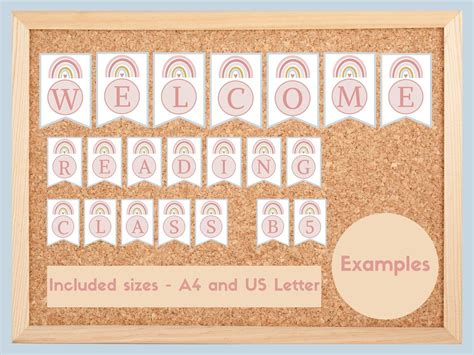 Boho Classroom Sign Bulletin Board Editable Template Back To School Classroom Decor In A Boho