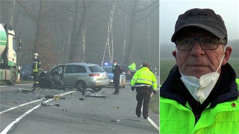 Trümmerfeld nach Unfall auf B70 zwischen Salzbergen und Spelle NOZ