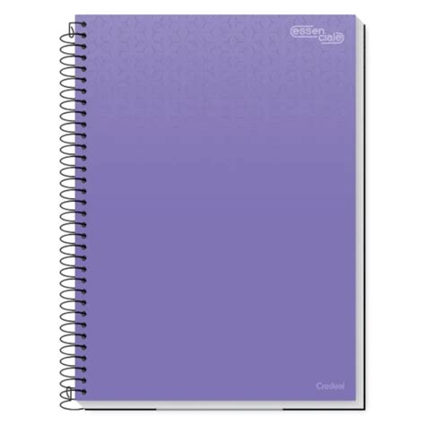 Caderno Essenciale Cores Sortidas Espiral Capa Dura Folhas Credeal